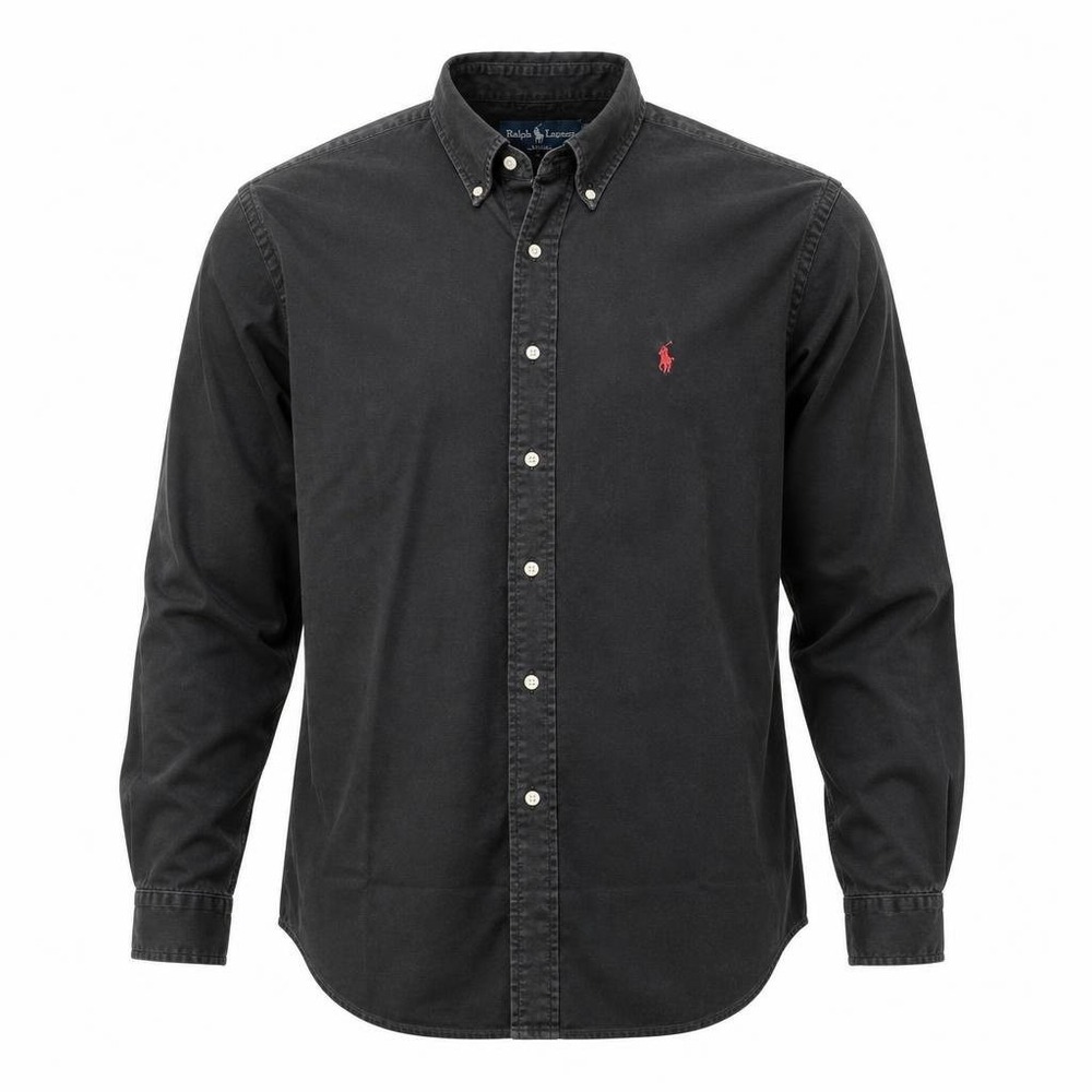 VTG Ralph Lauren Shirt Mens XXL Black Blake Preppy Classic Heritage Office Pony